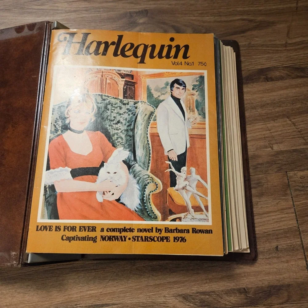 Vintage Lot 70s Harlequin Romance Magazines Women Compilation Binder Collectible